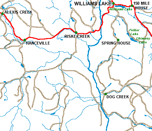 Alexis Creek Map